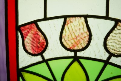 Stained glass - Stained glass - Composition with tulips
