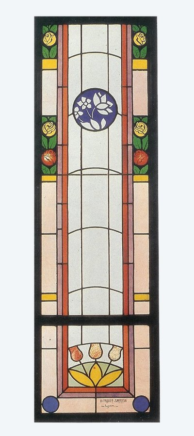 Stained glass - Stained glass - Composition with tulips