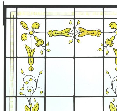 Stained glass - Stained glass windows - Stylized plant decoration