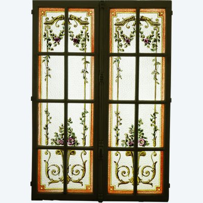 Vitrail - Vitraux - Guirlandes De Fleurs