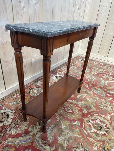 Gray marbled Louis XVI style console