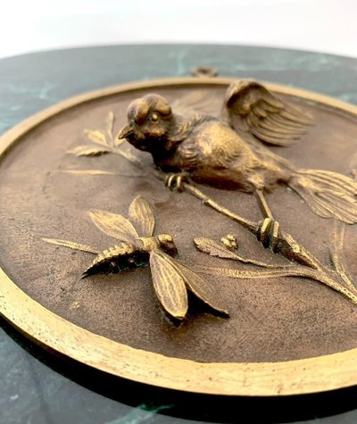 Médaillon en bronze signé Paul Thomas