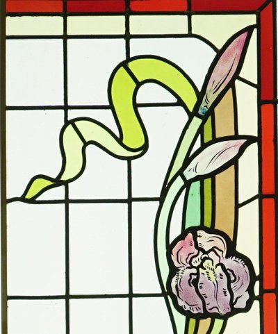 Stained Glass - Stained Glass Windows - Art Nouveau With Irises