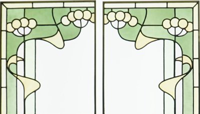 Stained glass - Stained glass windows - Art Nouveau composition