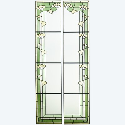Stained glass - Stained glass windows - Art Nouveau composition