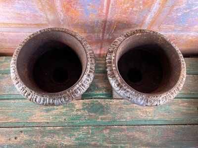 Pair of Medici Vases in Cast Iron, planter - Elegance of the 19th century