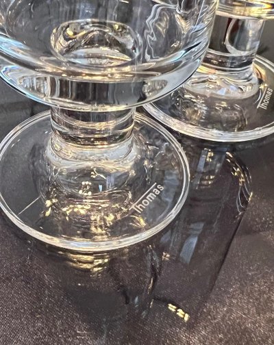 Crystal Champagne Flutes - Vintage 1970s Glassware Set