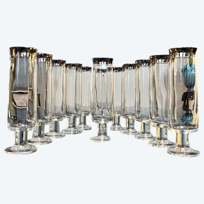 Crystal Champagne Flutes - Vintage 1970s Glassware Set