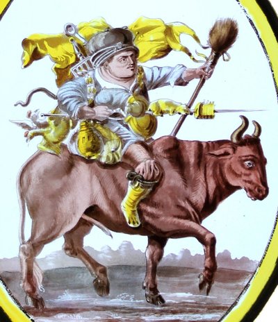 Stained Glass - Stained Glass Windows - Mardi Gras on an Ox or Canteen - Vivandière