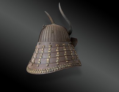 KABUTO war helmet set with mempo and maedate Japan - Edo period (1603-1868)