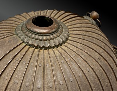 KABUTO war helmet set with mempo and maedate Japan - Edo period (1603-1868)