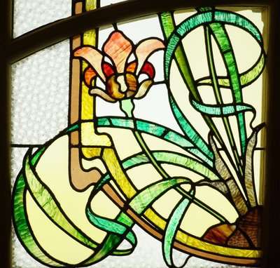 Stained glass - Stained glass windows - Art Nouveau Iris