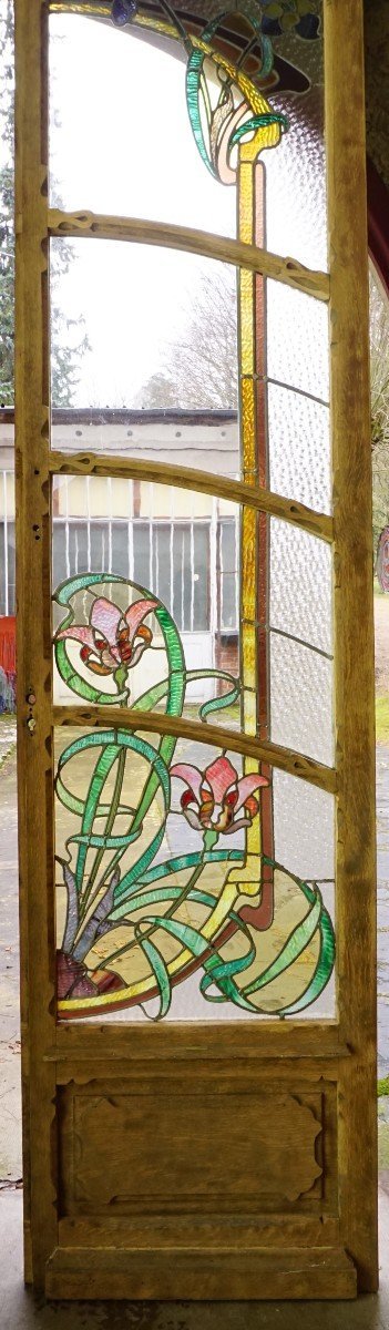Stained glass - Stained glass windows - Art Nouveau Iris