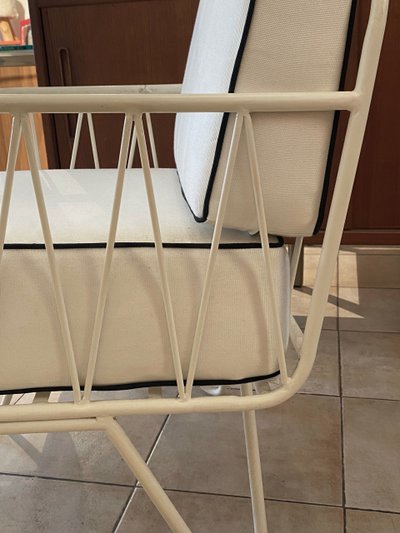Fauteuil design de Raoul Guys dans le goût de Mategot 1950/60