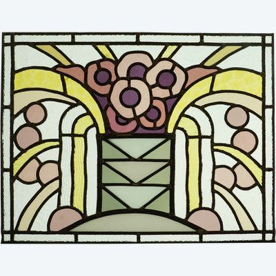Vitrail - Vitraux - Fleurs Art Déco