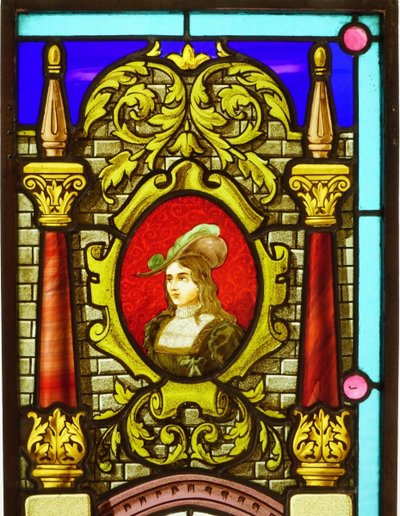 Stained glass - Stained glass windows - Couple in the spirit of the 17th century