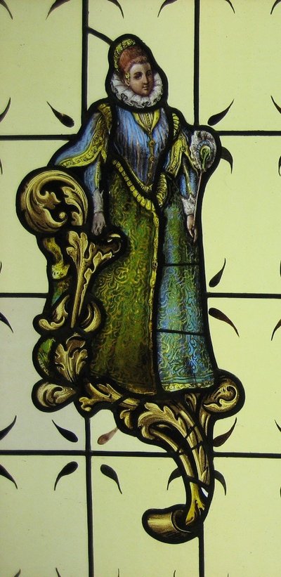 Stained glass - Stained glass windows - Renaissance style characters