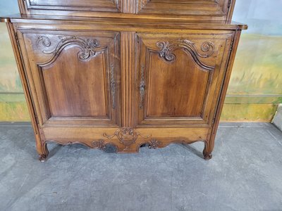 Buffet double corps en noyer