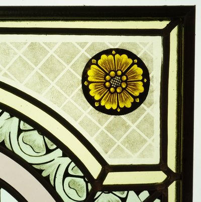 Stained Glass - Stained Glass Windows - Glassworks with 2 Yellow Flowers