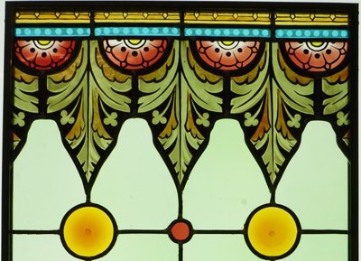 Stained glass - Stained glass windows - Chives and flower border