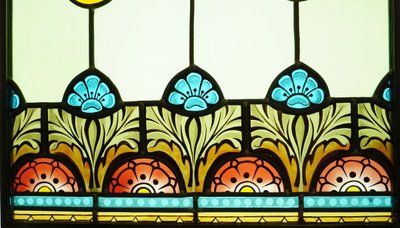 Stained glass - Stained glass windows - Chives and flower border