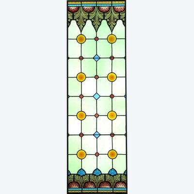 Stained glass - Stained glass windows - Chives and flower border
