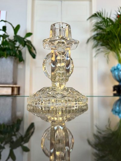 Glass candlestick - Art Déco