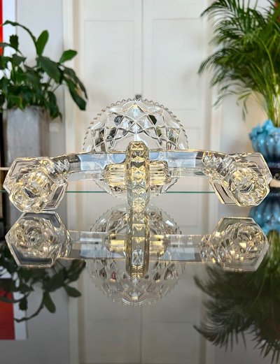 Glass candlestick - Art Déco