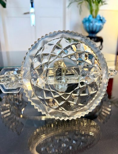 Glass candlestick - Art Déco