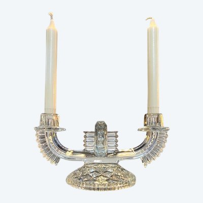 Glass candlestick - Art Déco