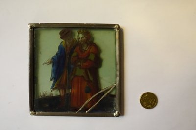 Stained glass - Stained glass windows - Medieval couple