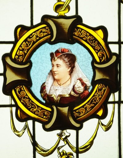 Stained glass - Stained glass windows - Renaissance couple