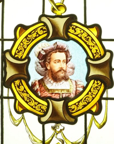 Stained glass - Stained glass windows - Renaissance couple