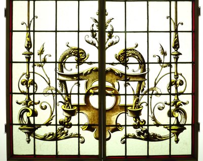 Stained glass - Stained glass windows - Renaissance couple
