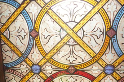 Stained Glass - Stained Glass Windows - Decoration on a Foliage Background