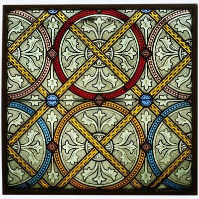 Stained Glass - Stained Glass Windows - Decoration on a Foliage Background