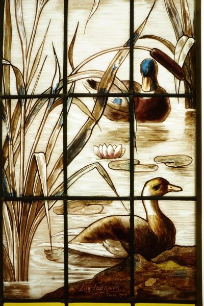 Vitrail - Vitraux - Héron Et Canards - Lux Fournier
