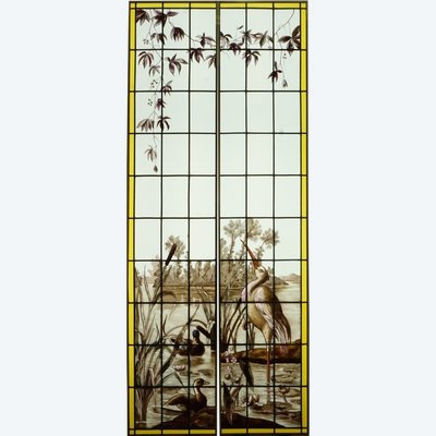Vitrail - Vitraux - Héron Et Canards - Lux Fournier