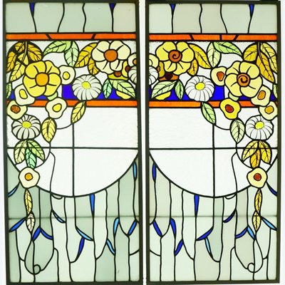 Vitrail - Stained glass - Cascade De Fleurs