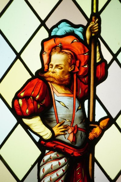 Stained glass - Stained glass windows - Mustached Lansquenet