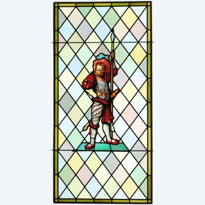 Stained glass - Stained glass windows - Mustached Lansquenet