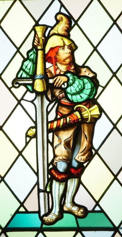Stained glass - Stained glass windows - Lansquenet with a swordfish