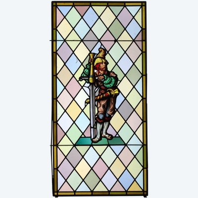 Stained glass - Stained glass windows - Lansquenet with a swordfish