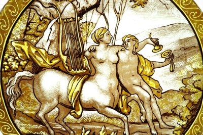 Vitrail - Vitraux - Centaure Musicienne