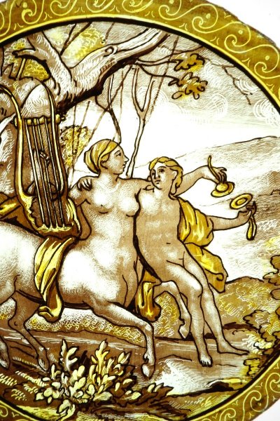 Vitrail - Vitraux - Centaure Musicienne
