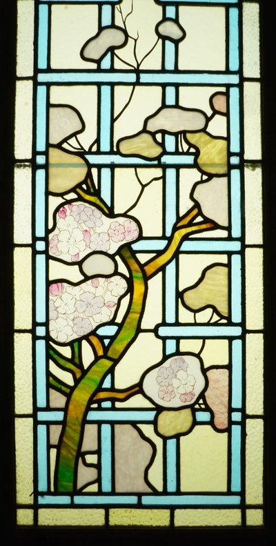 Stained Glass - Stained Glass - Art Deco Flowers and Sakura