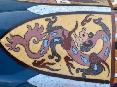 Pair of cloisonné vases