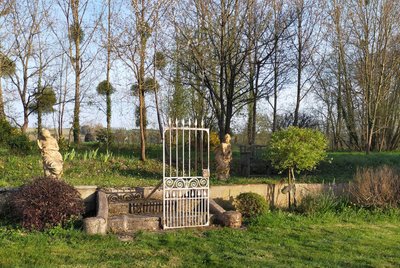 Antique Riveted Garden Gate Door