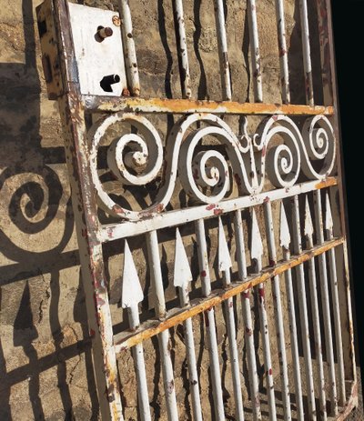 Antique Riveted Garden Gate Door