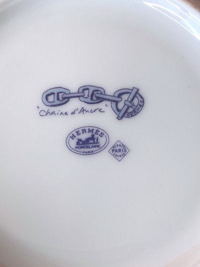 Hermès blue and white anchor chain
